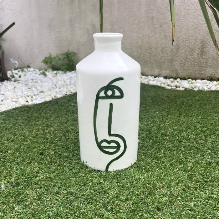 Vase cylindre VIZA vert